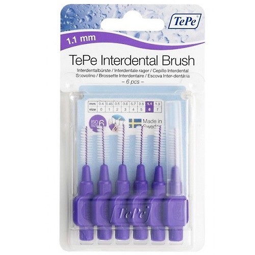 Imagen de TEPE INTERDENTAL 1,1 MM MORADO 6 UDS